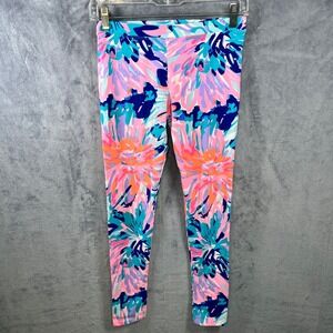 Lilly Pulitzer Leggings Floral Print‎ Cotton Blend Colorful